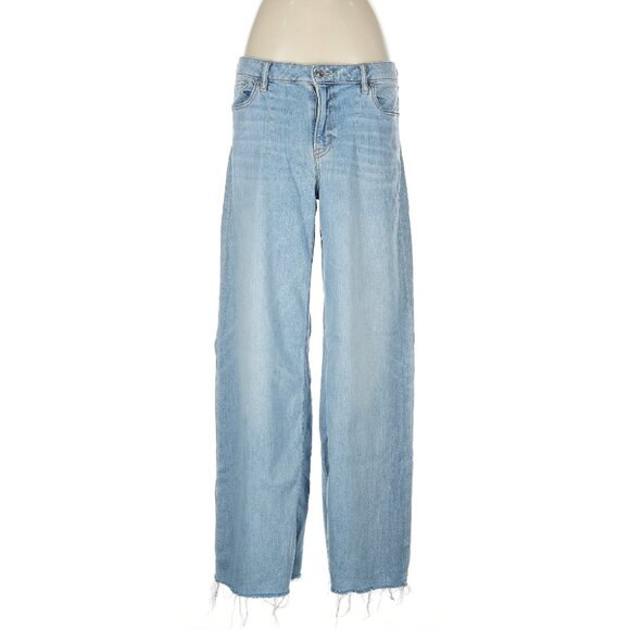 American Eagle Low-Rise Wide-Leg Baggy Jeans Size 8 - Picture 1 of 7